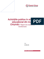 Achizițiile Publice În Sistemul Educațional Din Mun. Chișinău