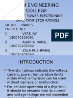 Thyristor Ratings Explained: Peak Voltage, Current Limits & More