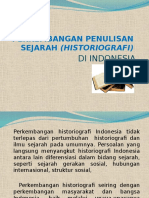 Perkembangan Penulisan Historiografi Sma X