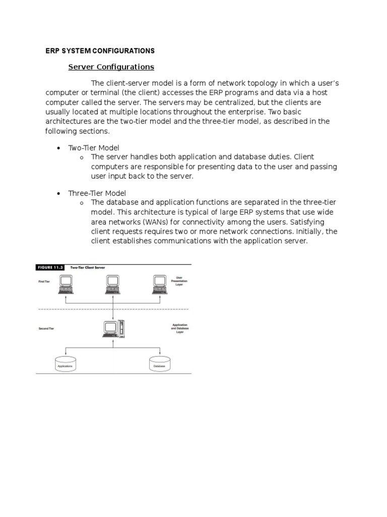 ERP System Configuration Overview | PDF | Server (Computing ...