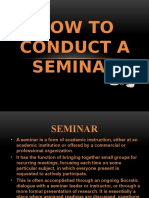 How To Conduct A Seminar