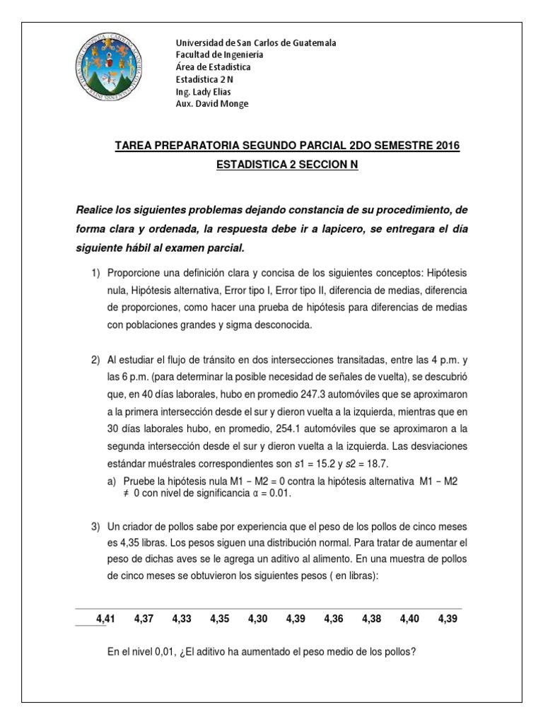 Tarea Preparatoria 2 PDF Errores tipo I y tipo Ii Muestreo