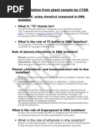 Causes of Using Chemical Compound in DNA Isolation From Plant Sample