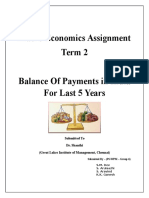 Analysis On Balance of Payments in India For Last 5 Years