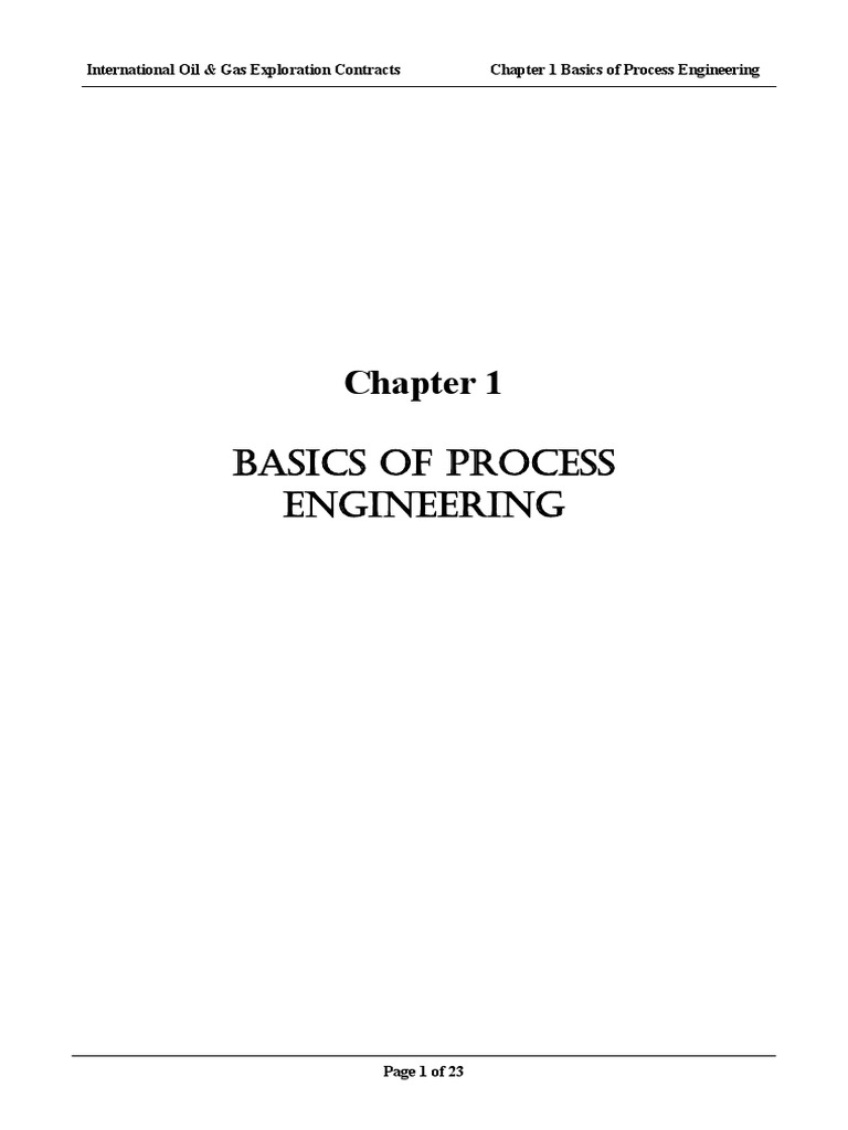 Basics of Process Engineering Overview | PDF | Mole (Unit) | Ph