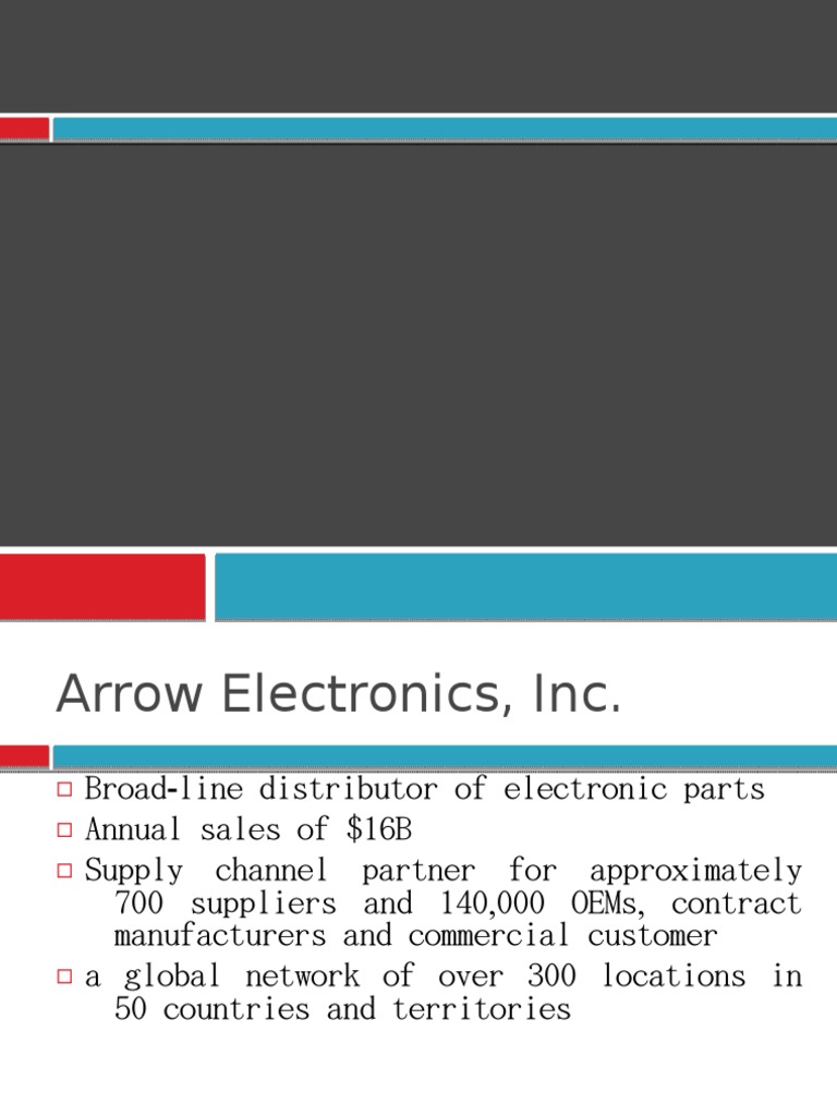 Arrow Electronics, Inc PDF Prices Supply Chain