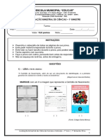 Avaliação de Ciências - 1º Ano