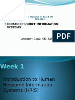 Human Resource Information Systems: Lecturer: Gopal Ch. Saha