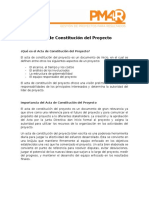 Acta de Constitucion de Proyecto - Guia