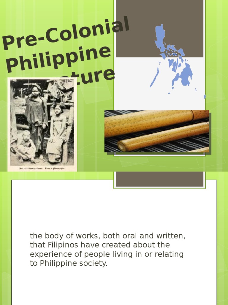 Literature In The Philippines During The Pre Colonial Era Philippines 