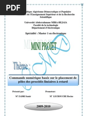 Application de la technologie fpga aux asservissements numeriques