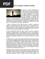 Orar Con El Cuerpo y Recibir El Cuerpo