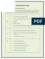 Prepositions of Time