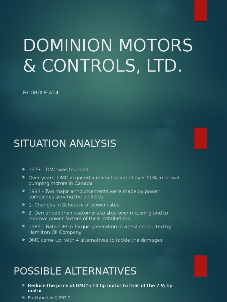Dominion Motors & Controls, LTD PDF