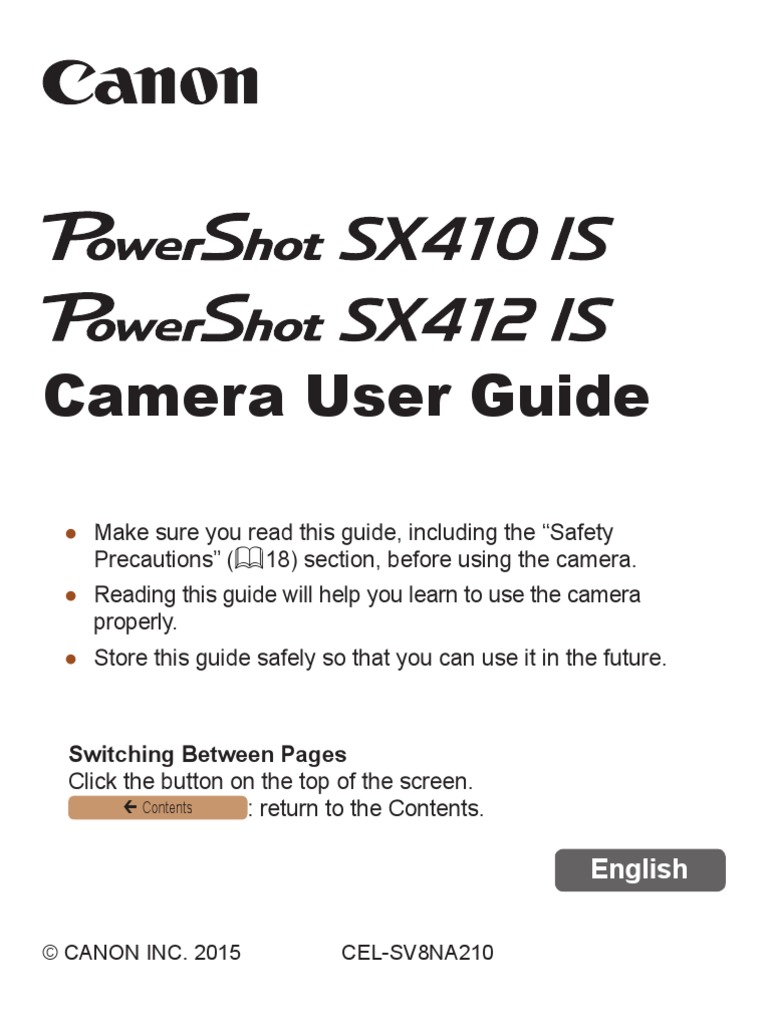 PowerShot SX410 is Camera User Guide Smartphone Version En | Image  Stabilization | Camera
