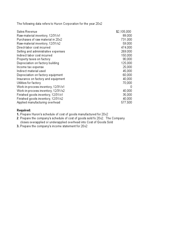 Huron Corp 20x2 Financial Overview | PDF