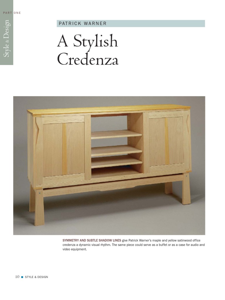 Woodworking plans Stylish Credenza Door Screw