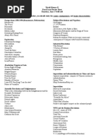 Final Exam Review Sheet