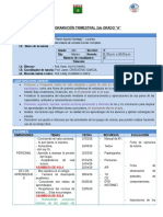 Programación Trimestral 5to Grado