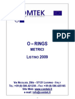 Metric O-Rings Comtek Price List 01-10-09