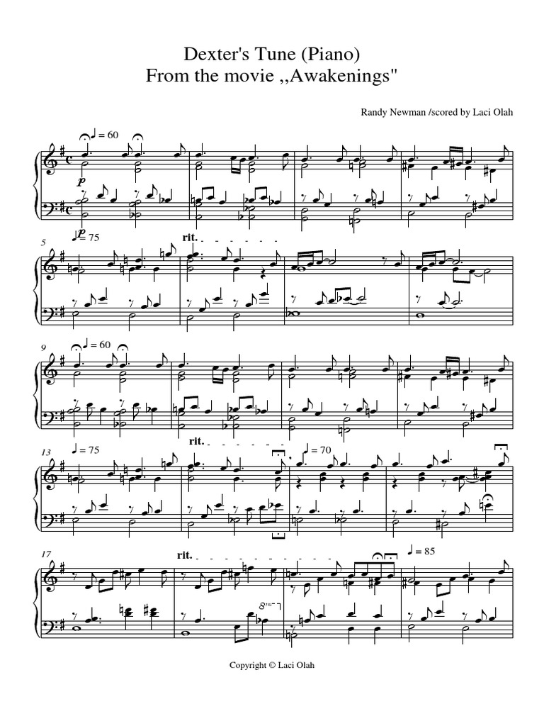 Dexter S Tune Piano | PDF