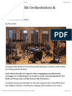 Working With Orchestrators & Arrangers