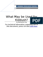 What May Be Used For Kiddush?: For Technical Information Regarding Use of This Document, Press CTRL and