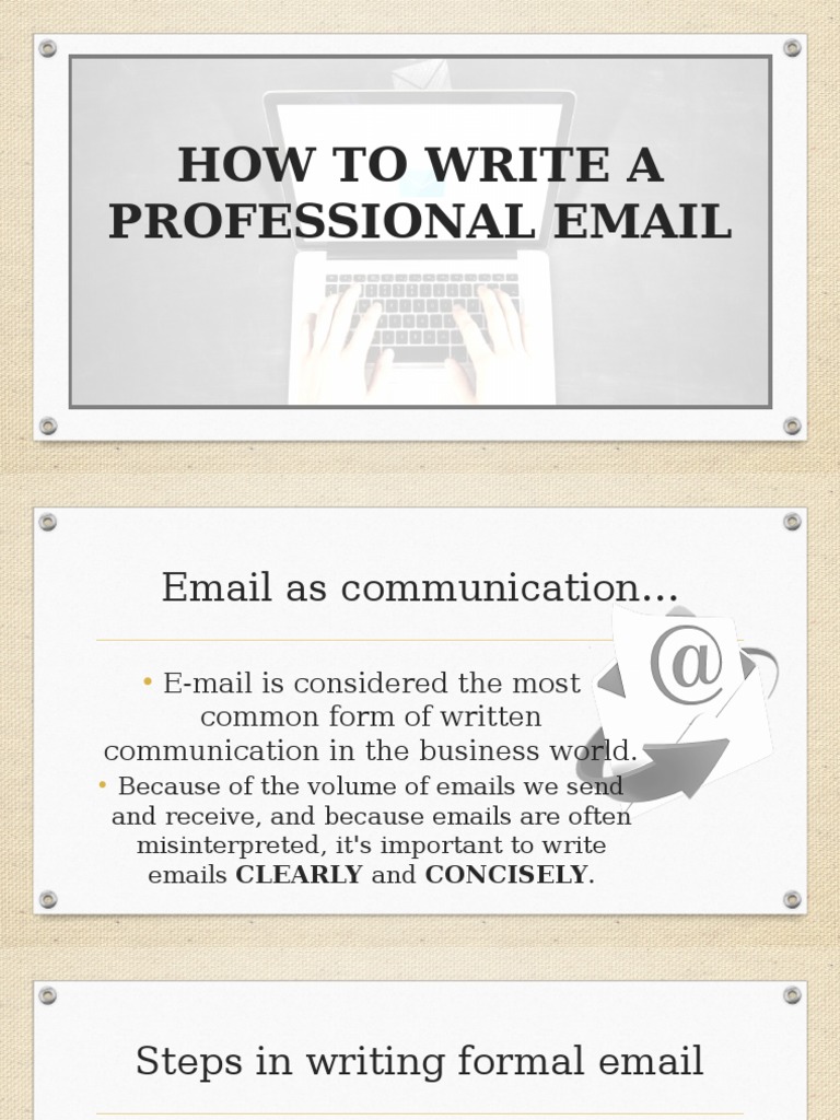 How To Write A Professional Email | PDF