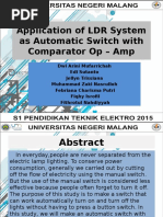 Application of LDR System As Automatic Switch