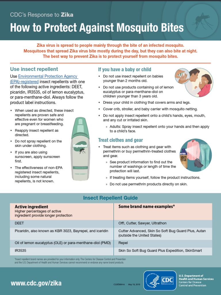 How To Protect Against Mosquito Bites: CDC's Response To | PDF | Pest ...