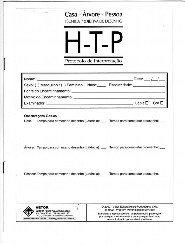HTP Protocolo de Interpretação | PDF