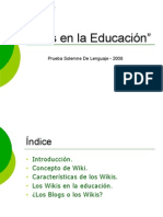 Wikis en La Educación