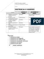 Constancia o Kardex