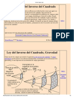 Ley del Inverso del Cuadrado, aplicaciones en gravedad, electricidad, luz, sonido y radiación