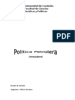 Informe 1 Politica Petrolera