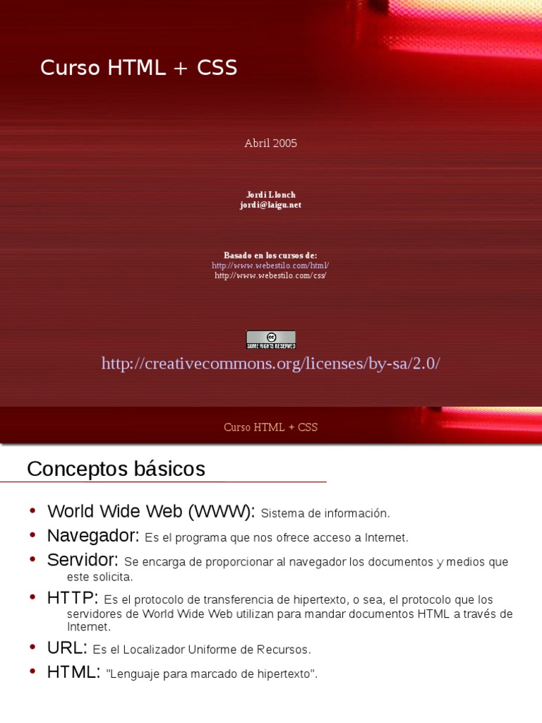 Curso HTML + CSS PDF | PDF | Localizador Uniforme de Recursos | HTML