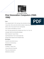 First Generation Computer