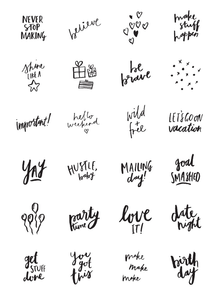 Free Printable Planner Stickers PDF PDF