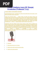 Download Contoh Pembawa Acara MC Resepsi Pernikahan by aan trianasari SN326442642 doc pdf