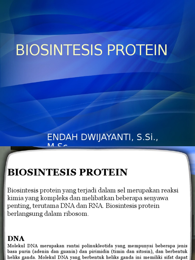 Proses Biosintesis Protein dalam Sel | PDF | Sains & Matematika