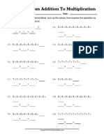 WorksheetWorks From Addition to Multiplication 2