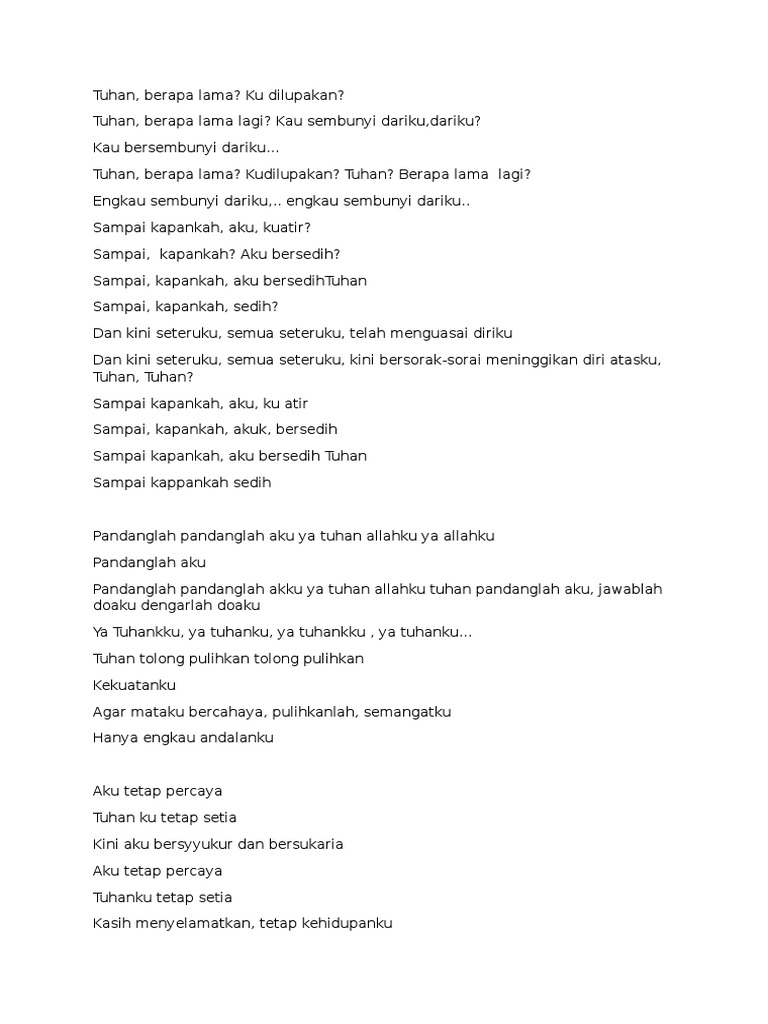 Tuhan Berapa Lama | PDF