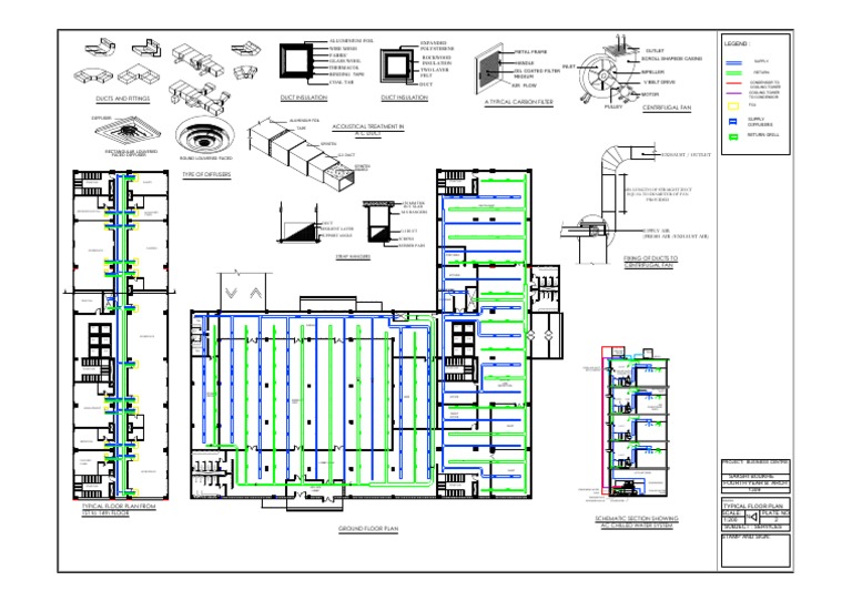 Mechanical Ventilation Layout Plan | PDF | Duct (Flow) | Equipment