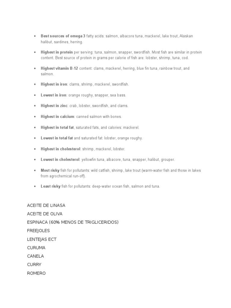 Omega 3 Fish Content PDF