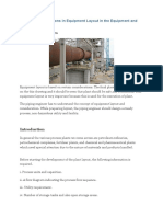 Various Considerations in Equipment Layout in the Equipment and Plot Plan.doc