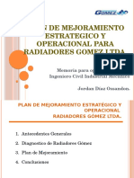 Plan de Mejoramiento Estrategico y Operacional para Radiadores V 1,1