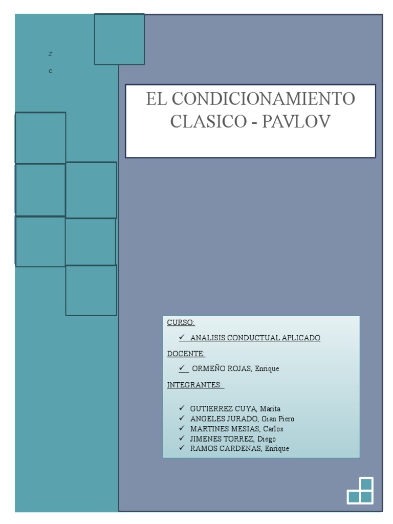 Condicionamiento Clásico de Pavlov | PDF | Sicología | Ciencia cognitiva