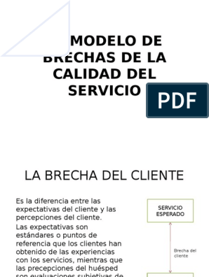 El Modelo de Brechas de La Calidad Del | PDF | Calidad (comercial) |  Marketing