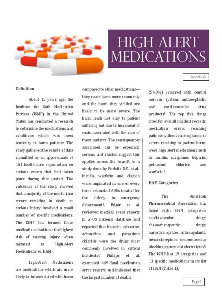 4 High Alert Medication Final Pharmaceutical Drug Patient