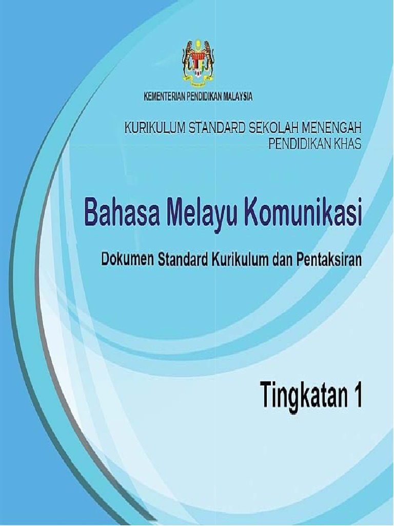 Dskp Kssm Pendidikan Khas Bahasa Melayu Komunikasi Tingkatan 1